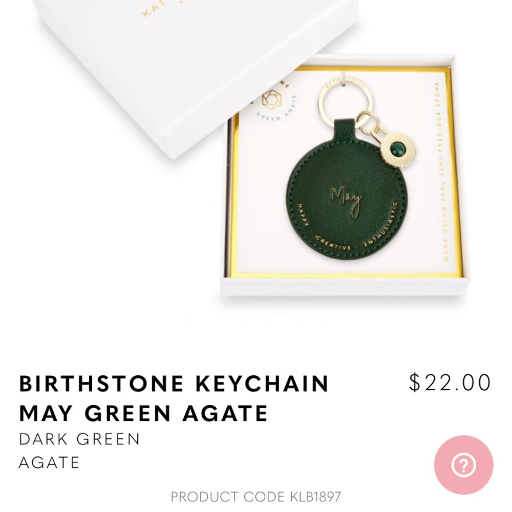NIB Katie Loxton May birthstone keychain